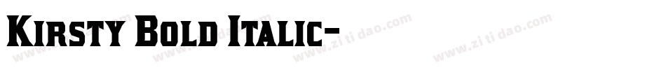 Kirsty Bold Italic字体转换